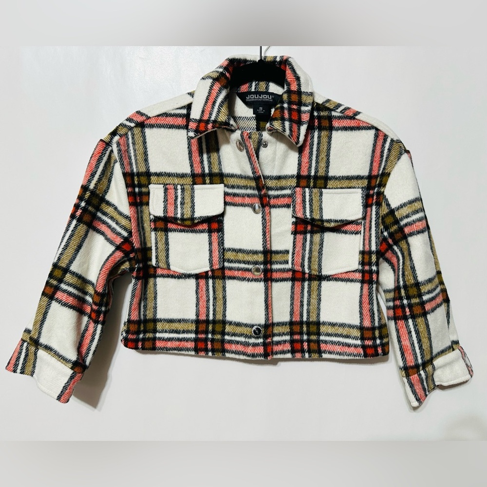 Joujou Premium Outerwear button down oversized cropped Jacket Size Small